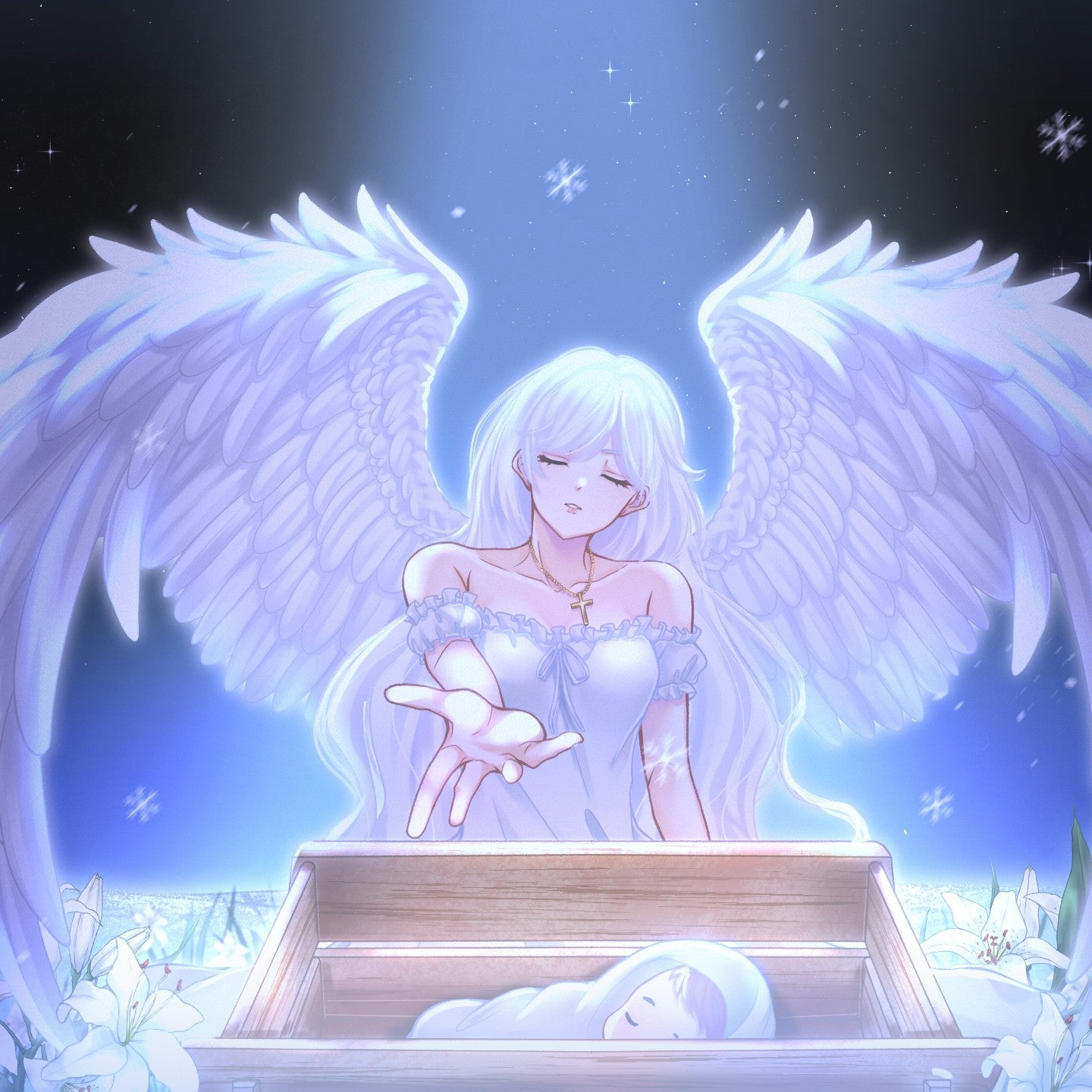 Wings of Fate banner — epic dark fantasy novel with original music
